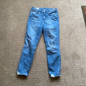 Gap size 29 R True skinny distressed ankle sky high rise
